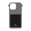 yauziPhone 16 Pro Maxp MICHAEL KORS n[hP[X with Strap^Black