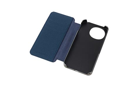 yauzLORNA PASSONI Leather Folio Case for AQUOS sense10^Midnight Blue