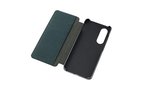 yauzLORNA PASSONI Leather Folio Case for OPPO A5 5G^Midnight Green