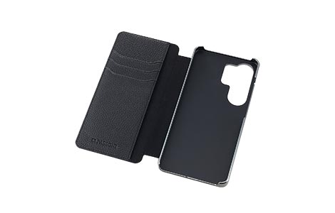 �yau����zLORNA PASSONI Leather Folio Case for Samsung Galaxy S26 Ultra�^Black