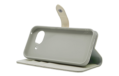 �yau����zGoogle Pixel 10a �o�C�J���[�x���g���U�[���u�b�N�^�C�v�P�[�X�^Pale Blue�~White