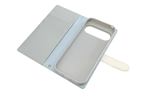 �yau����zGoogle Pixel 11�EGoogle Pixel 11 Pro �o�C�J���[�x���g���U�[���u�b�N�^�C�v�P�[�X�^Pale Blue�~White