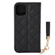 yauzGRAMAS COLORS QUILT Leather Case for iPhone 12 mini/Black