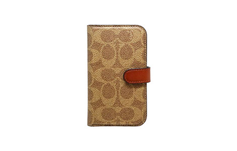 iPhone 12 mini用 COACH（R）ブックタイプケース／SIGNATURE Brown 通販 | au オンラインショップ