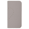 【au限定】Blanccoco NY-BIG Heart Leather Case for iPhone 12_iPhone 12 Pro／Snow Gray