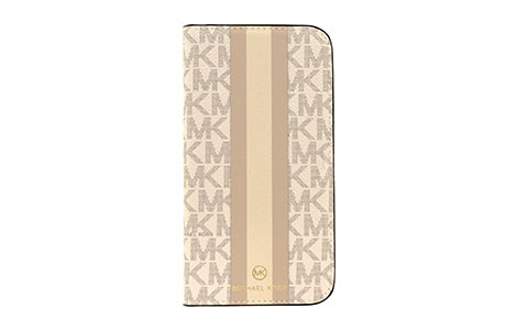 iPhone 12_iPhone 12 Prop MICHAEL KORS ubN^CvP[X^Beige Pink Stripe