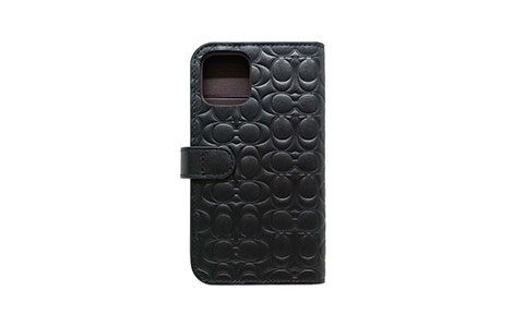 yauziPhone 12_iPhone 12 Prop COACHiRjubN^CvP[X^EMBOSSED Black