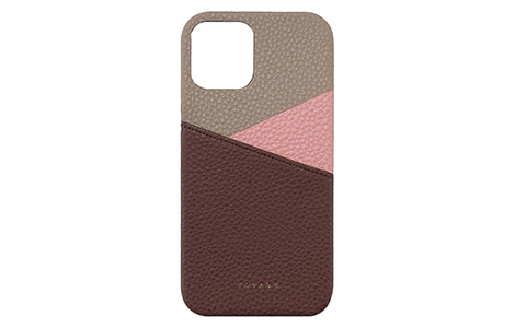 iPhone 12_iPhone 12 Pro用 VOYAGE カードポケット付きカバー／ピンク 