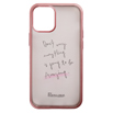 【au限定】Blanccoco Matte Metal Hybrid Case for iPhone 12 mini／Pink Gold Message