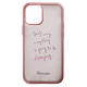 yauzBlanccoco Matte Metal Hybrid Case for iPhone 12 mini^Pink Gold Message