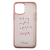 【au限定】Blanccoco Matte Metal Hybrid Case for iPhone 12_iPhone 12 Pro／Pink Gold Message
