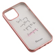 yauzBlanccoco Matte Metal Hybrid Case for iPhone 12_iPhone 12 Pro^Pink Gold Message