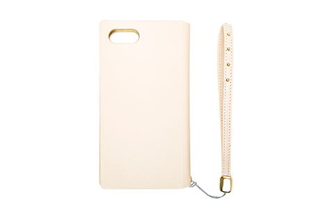 GRAMAS FEMME STZ Flap Leather Case for iPhone 8／ベージュ