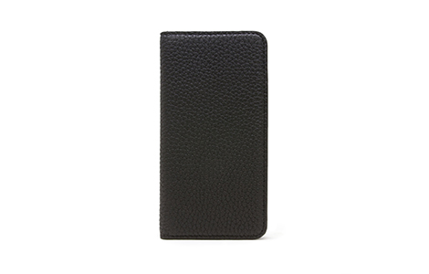LORNA PASSONI Kipskin Leather Folio Case for iPhone 8／Black