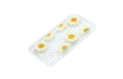 iPhone X用 iPlate Real Flower Daisy