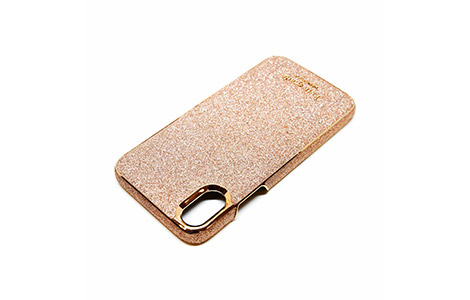 iPhone XS用 kate spade（R）ハードカバー／Glitter Rose Gold 