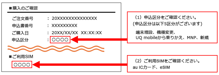 お申し込みガイド 下層部分 商品到着後のお手続き 機種変更 Au Online Shop エーユー オンライン ショップ